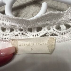Altar'd State Cream Lace Blouse